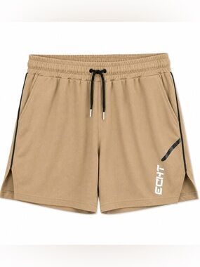 ECHT Men’s Performance Athletic Shorts Tan‎ Black Size Medium
